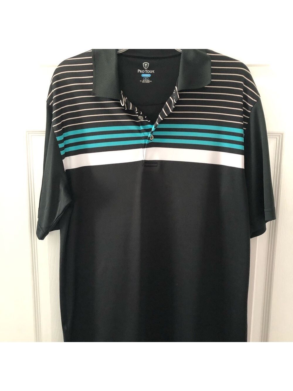 Size L Golf Polo Pro Tour Moisture Wick Dadcore Country Club Resort Casual